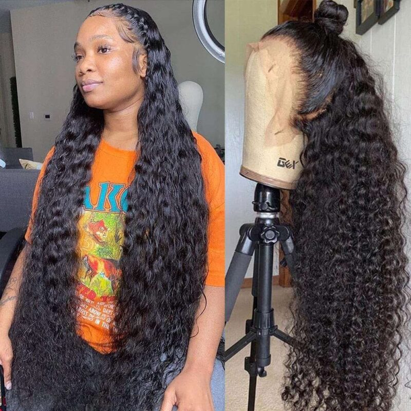 Water Wave Hair. Water Wave Bundles with Closure 12A Ocean Wave Wet & Wavy Human Hair Bundles with T Part Lace Closure 100% Human Hair