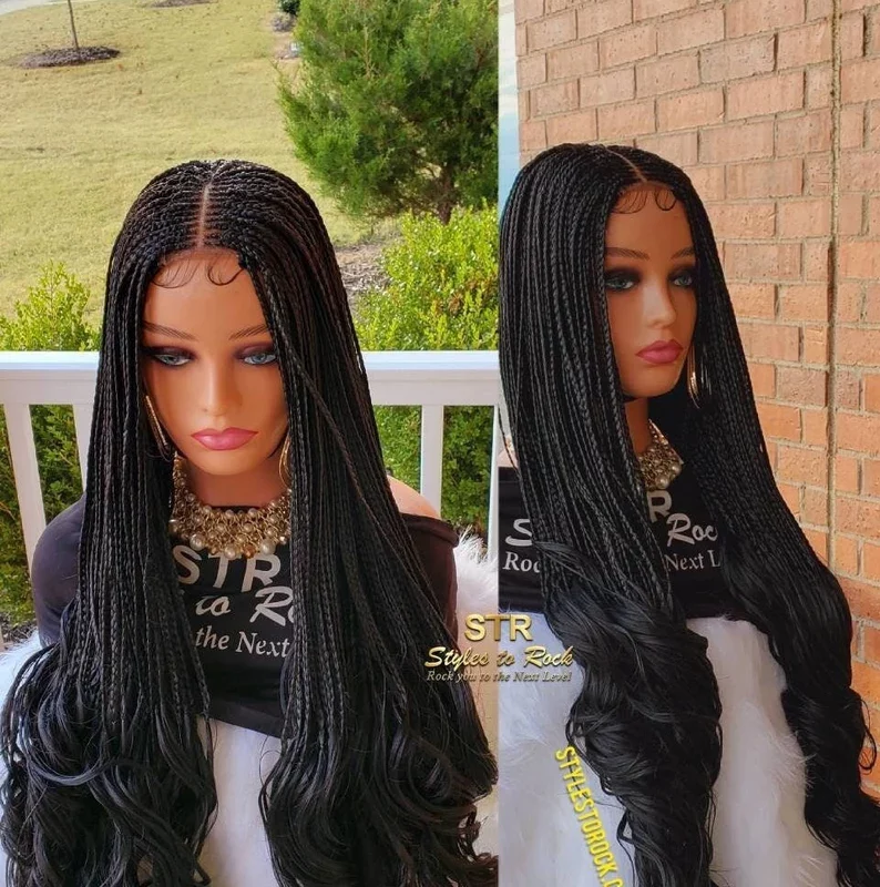 Braided wigs. Humistwbiu Braided Wigs for Black Women Full Double Lace Front Square Knotless Box Braid Wig. lace front braided wigs
